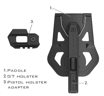 Recover Tactical Holster for Double Stack Glock 9mm/SW40/357