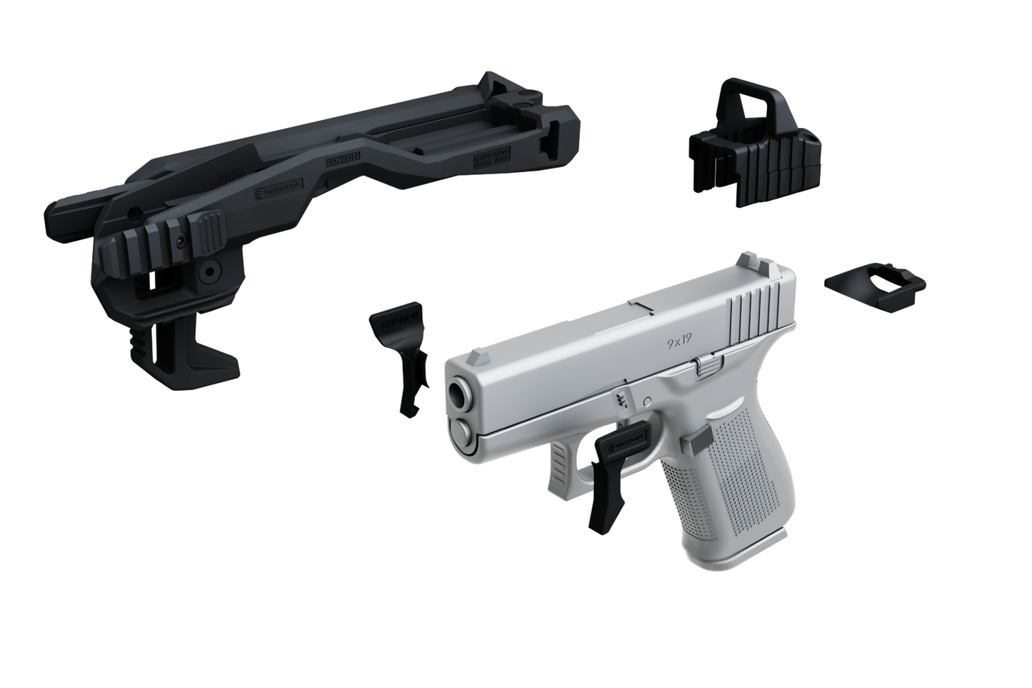 RECOVER TACTICAL SA43 20/20N STABILIZER KIT UPGRADE FOR GLOCK G43 43X G48