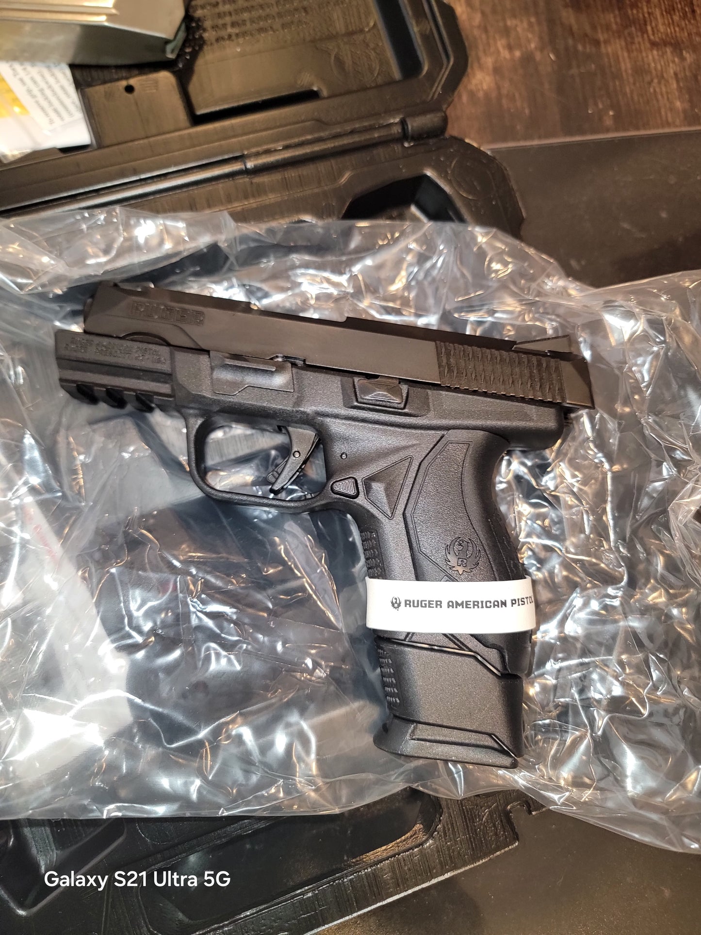 Ruger American Compact 9mm Pistol gray 12 and 17 round mags