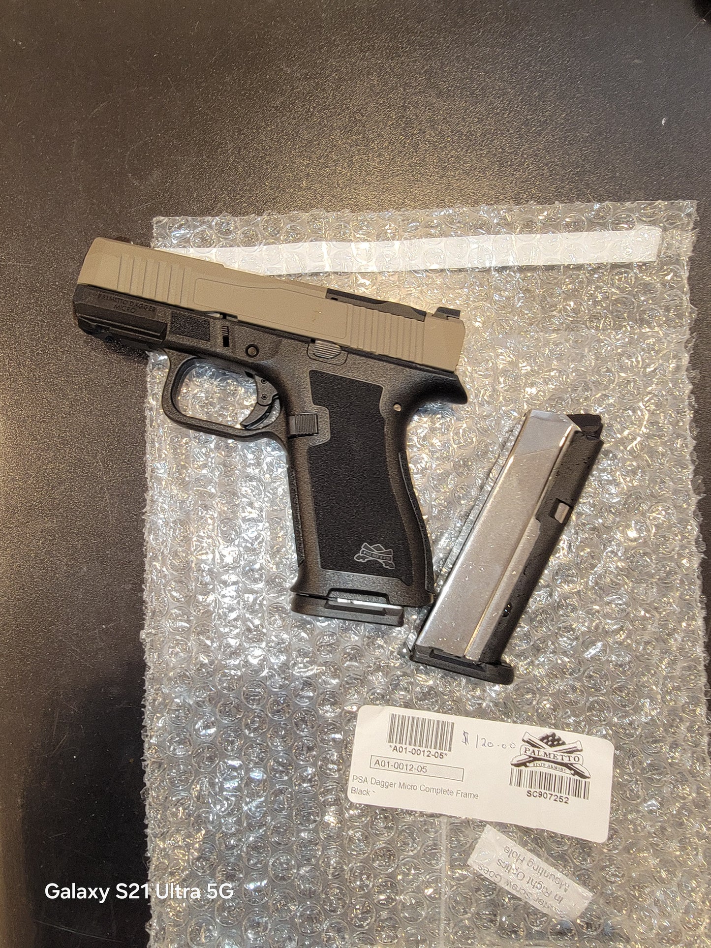 PSA Dagger Micro 9mm Pistol - Shield Cut, FDE 2X15 ROUND MAGAZINE 