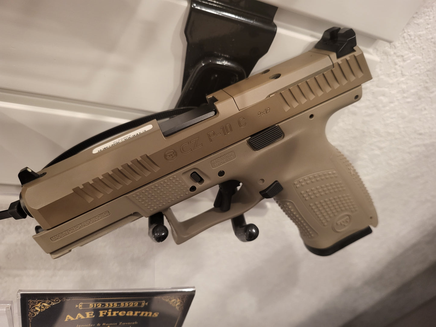 CZ P-10C COMPACT 9MM FDE 15RD 4.02" OPTICS CUT