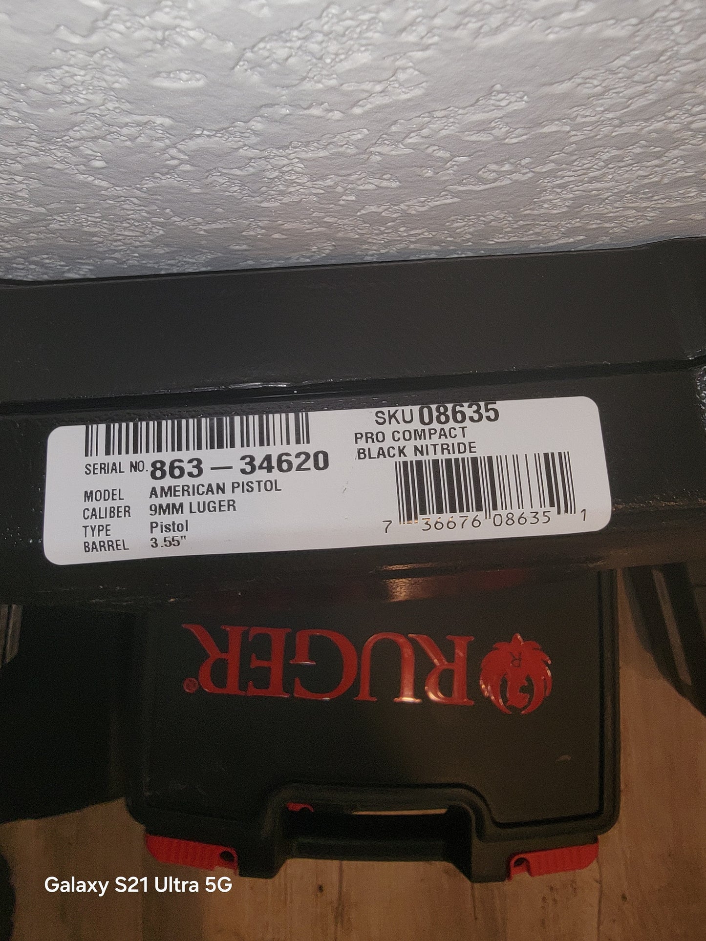 Ruger American Compact 9mm Pistol gray 12 and 17 round mags