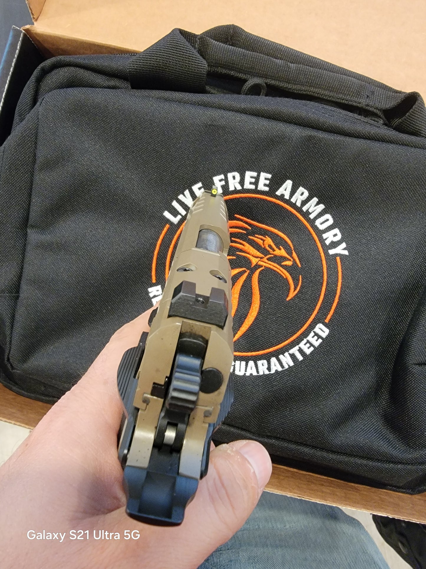 LIVE FREE ARMORY APOLLO 11 COMPACT 9MM 17RD 4.15" FDE OPTICS CUT