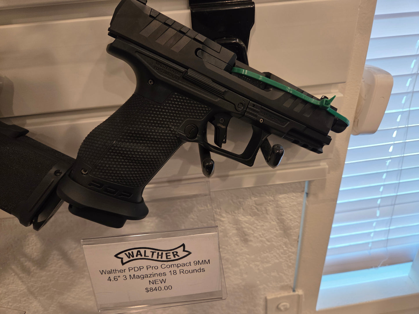 Walther Arms PDP Pro SD Compact Frame 9mm Luger 18+1 4.60" Black Threaded Barrel, Black Optic Ready/Serrated Steel Slide, Black Polymer Frame w/Picatinny Rail, Medium Backstrap Grip