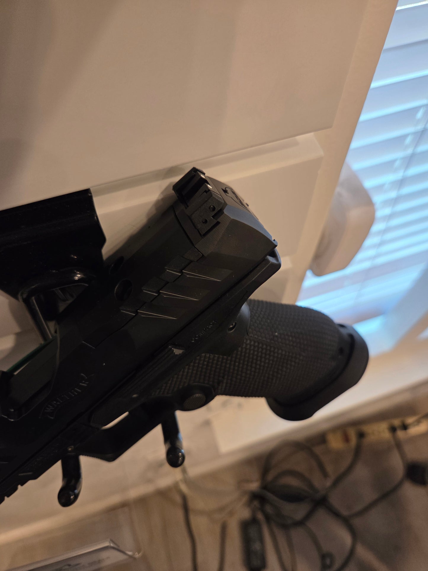 Walther Arms PDP Pro SD Compact Frame 9mm Luger 18+1 4.60" Black Threaded Barrel, Black Optic Ready/Serrated Steel Slide, Black Polymer Frame w/Picatinny Rail, Medium Backstrap Grip