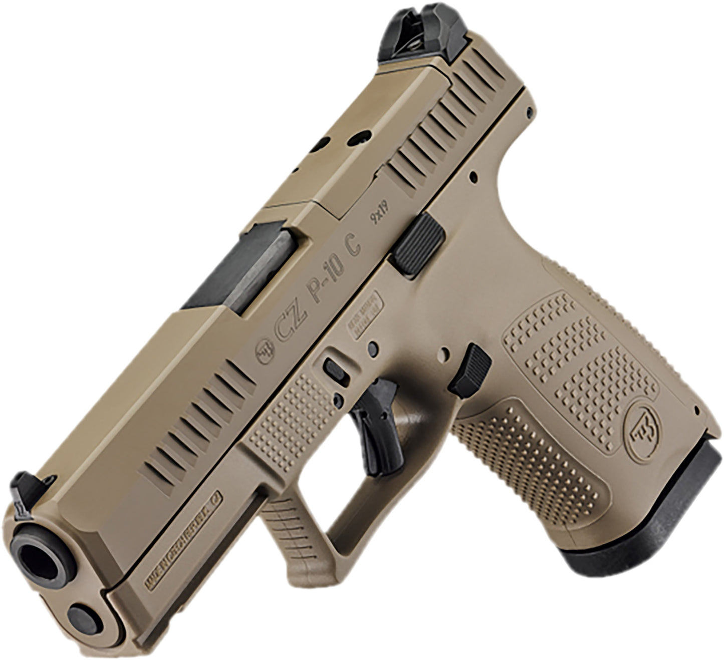 CZ P-10C COMPACT 9MM FDE 15RD 4.02" OPTICS CUT