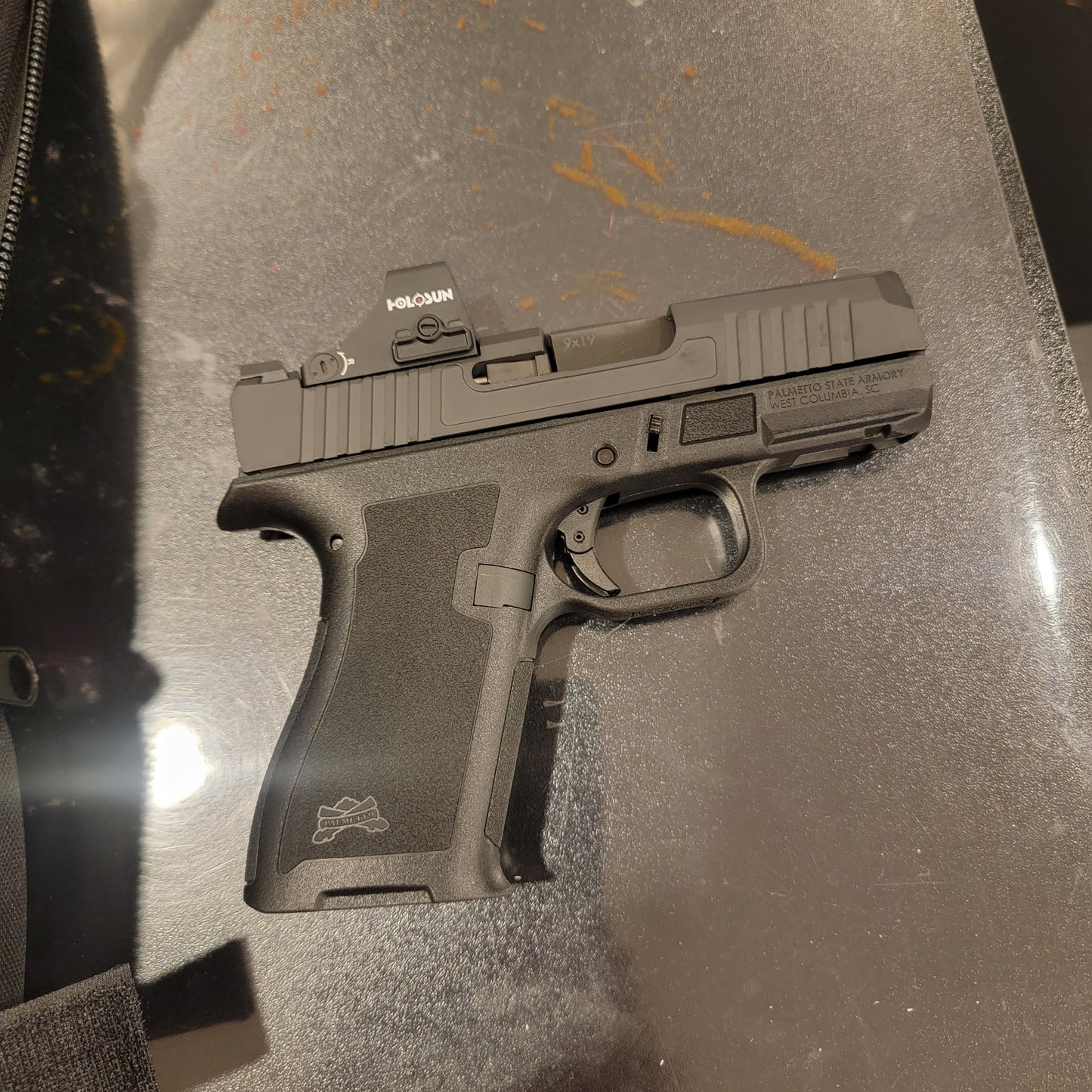 PSA DAGGER MICRO 9MM PISTOL SHIELD CUT W/ HOLOSUN 407K, BLACK 15RD
