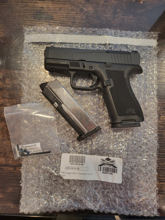 PSA Dagger Micro 9mm Pistol - Shield Cut, Gray 2X15 RD MAGS
