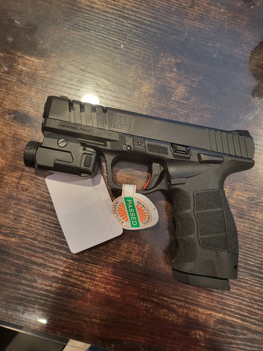 SAR SAR9 X Package 4.4" 9mm 17rd/19rd Pistol, Black