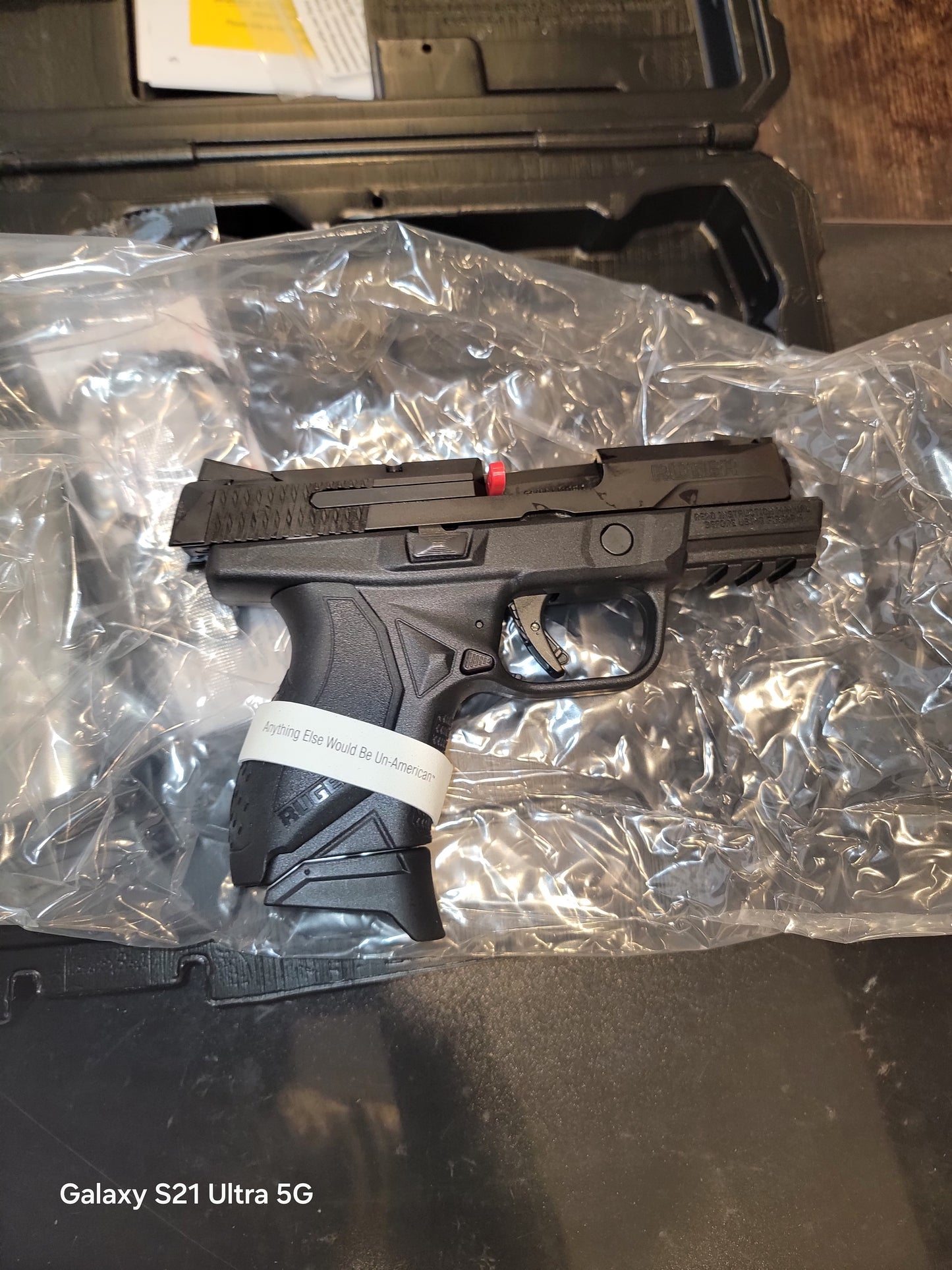 Ruger American Compact 9mm Pistol gray 12 and 17 round mags