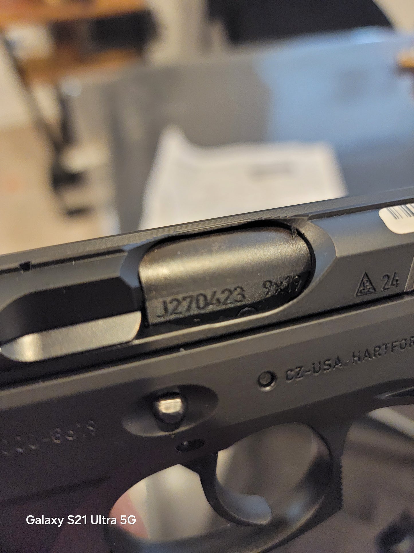 CZ USA P01 9MM 15 RD COMPACT 3.75" BLACK RUBBER GRIP