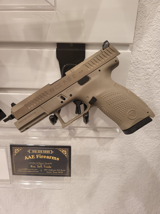 CZ P-10C COMPACT 9MM FDE 15RD 4.02" OPTICS CUT