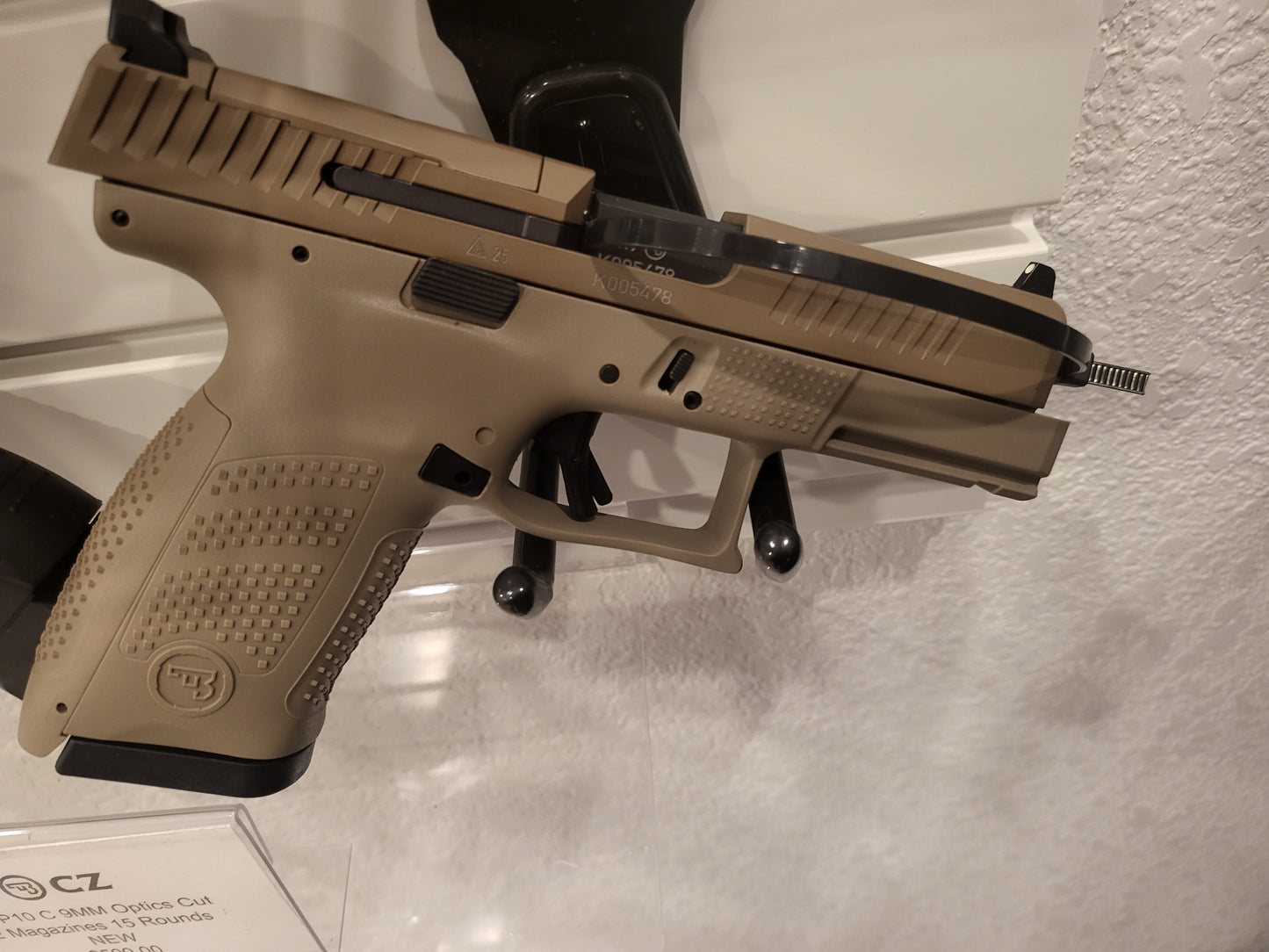 CZ P-10C COMPACT 9MM FDE 15RD 4.02" OPTICS CUT