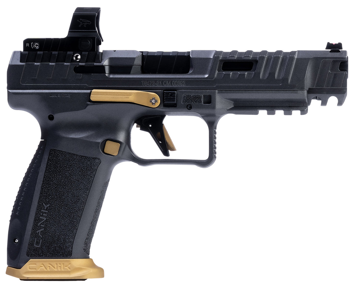 CANIK SFX RIVAL MECANIK m01 RED DOT FS 9MM 18RD 5" RIVAL GRAY GOLD ACCENTS
