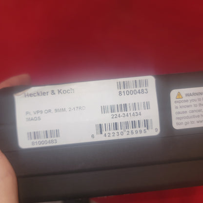 Heckler & Koch VP9 Optics Ready 9mm Pistol with 2x17 mags no card fee