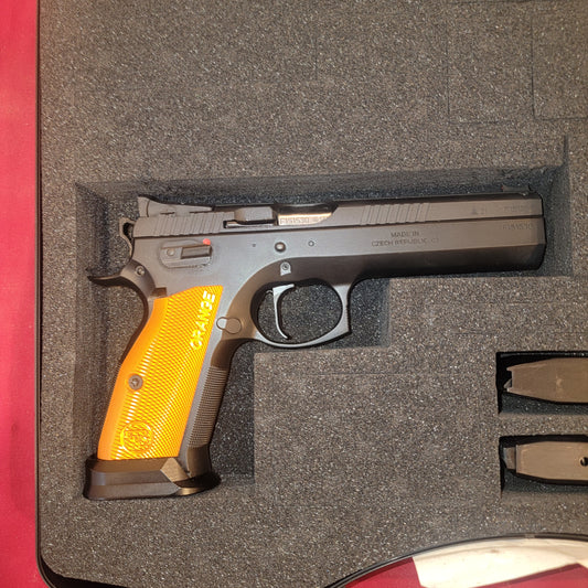 CZ USA 75 Tactical Sport Orange 40SW 5.4in Blued Pistol 2x17 Mags