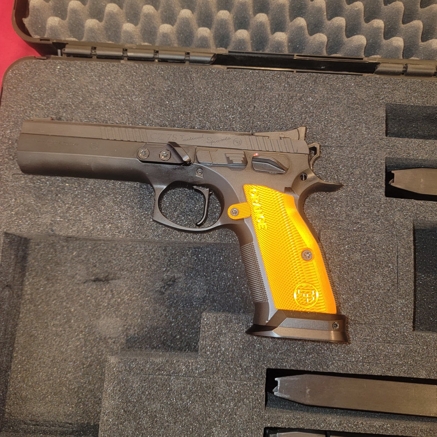 CZ USA 75 Tactical Sport Orange 40SW 5.4in Blued Pistol 2x17 Mags