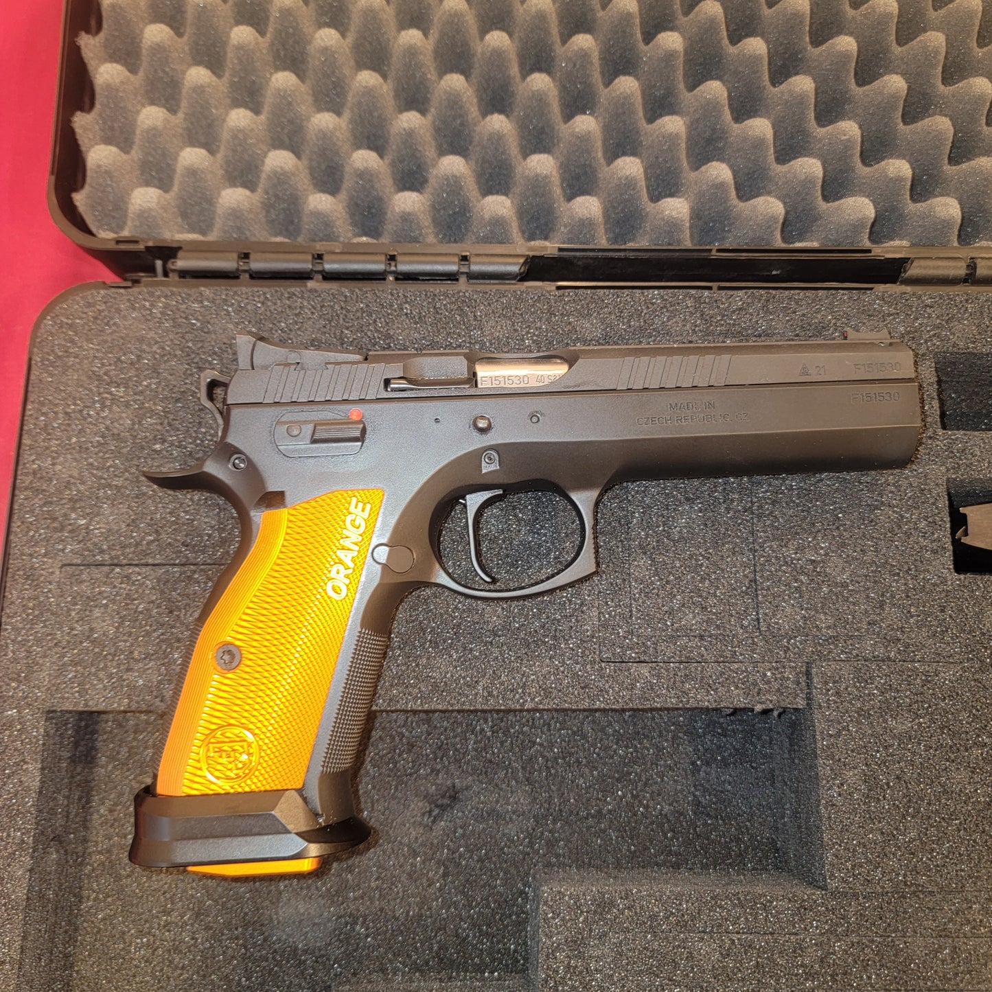 CZ USA 75 Tactical Sport Orange 40SW 5.4in Blued Pistol 2x17 Mags