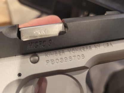 Kimber Micro 9 Stainless 9mm Pistol stainless rose wood w 3x7 round mags