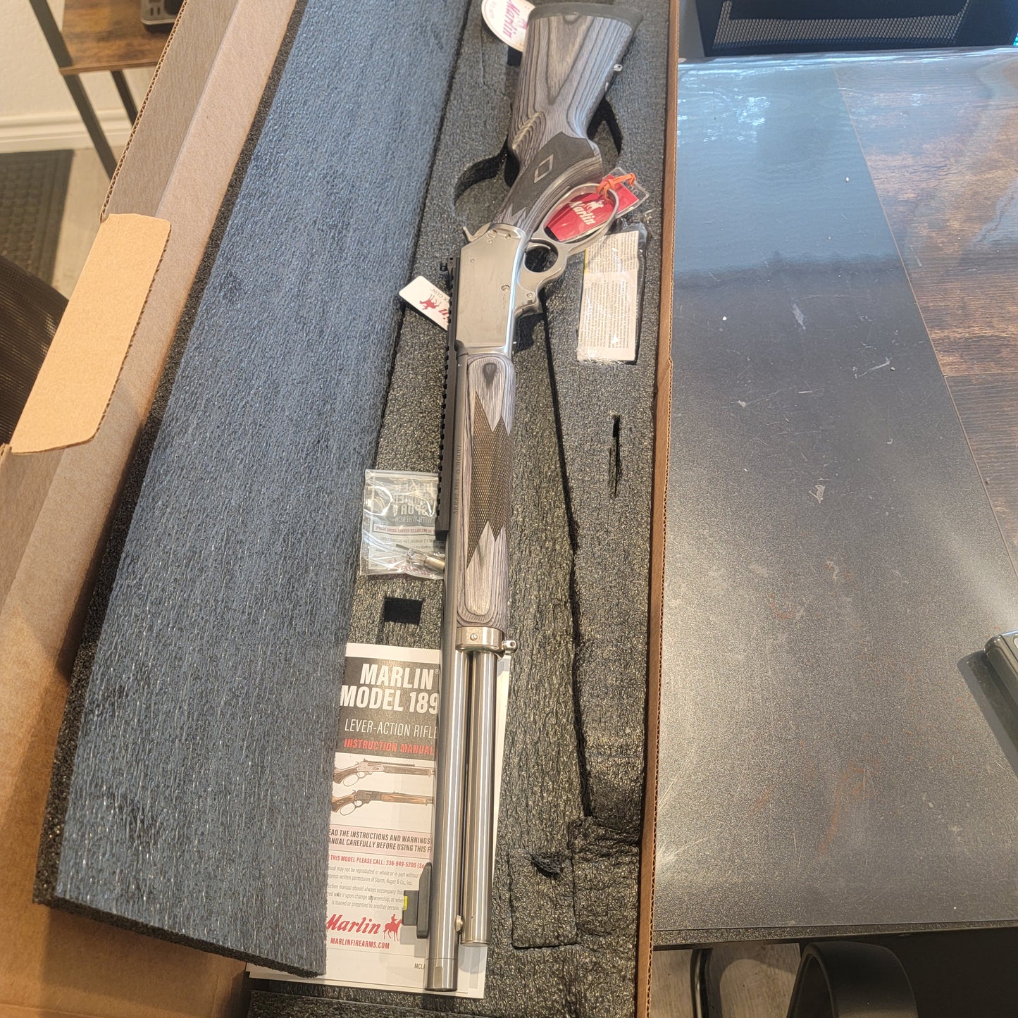 MARLIN 1895 SBL FULL SIZE 19" SS 45-70 GOV 6RD FIXED GRAY STOCK