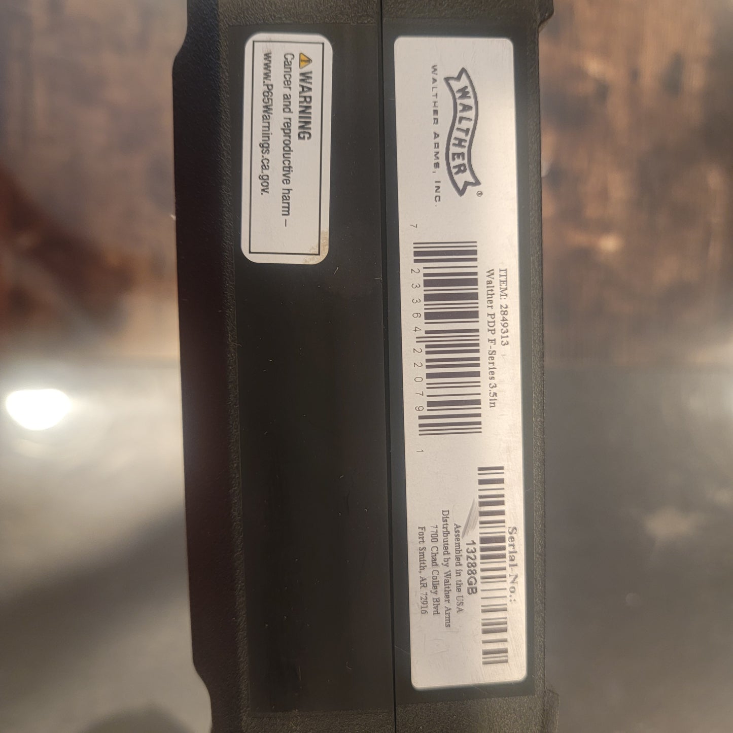 Walther PDP F- Series 9MM 15RD 3.5" Black Compact Optics Ready