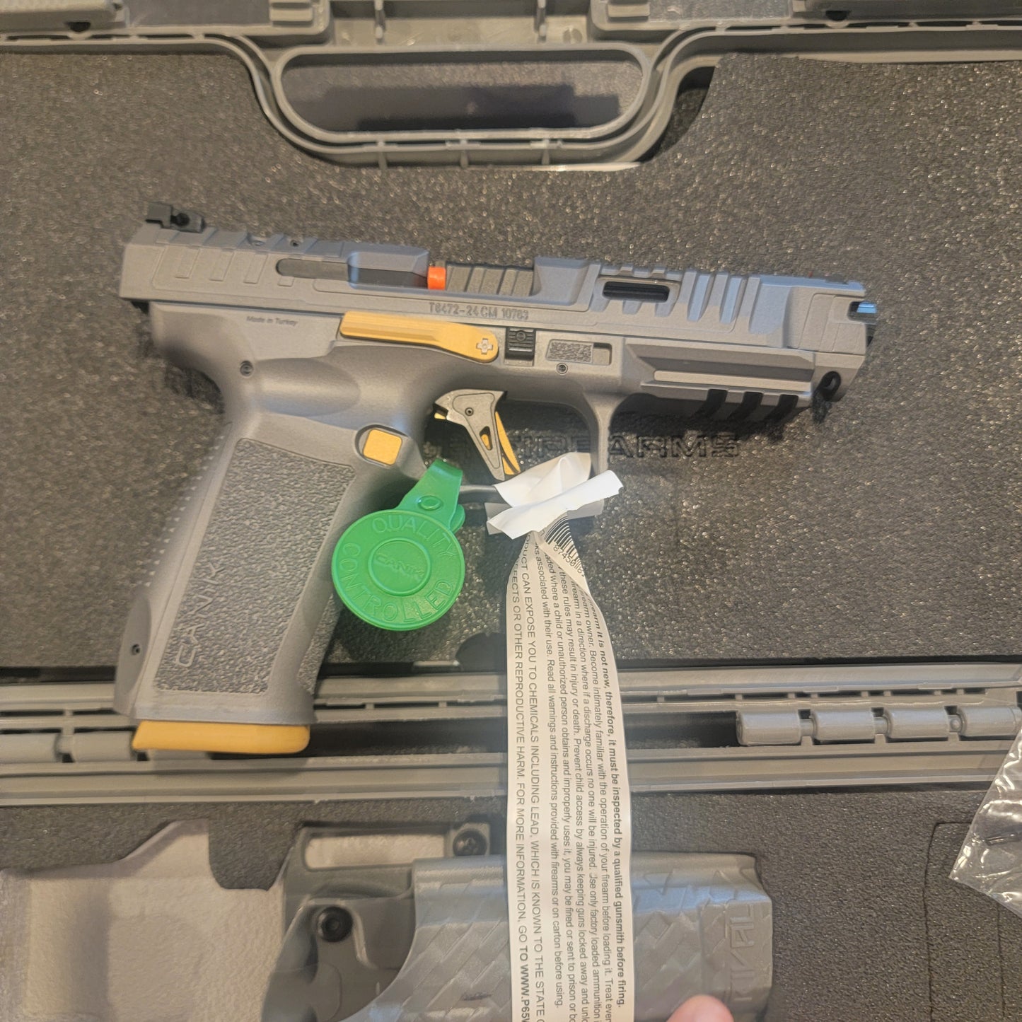 CANIK SFX RIVAL MECANIK m01 RED DOT FS 9MM 18RD 5" RIVAL GRAY GOLD ACCENTS