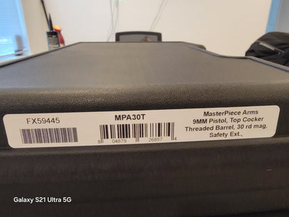 Masterpiece Arms Defender TB 9MM 30 Rounds 5.5 INCH