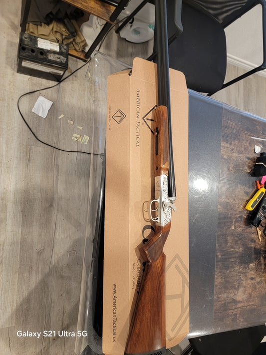 ATI ROAD AGENT PRIME 12GA SIDE BY SIDE 2RD 26" SHOTGUN WALNUT STOCK