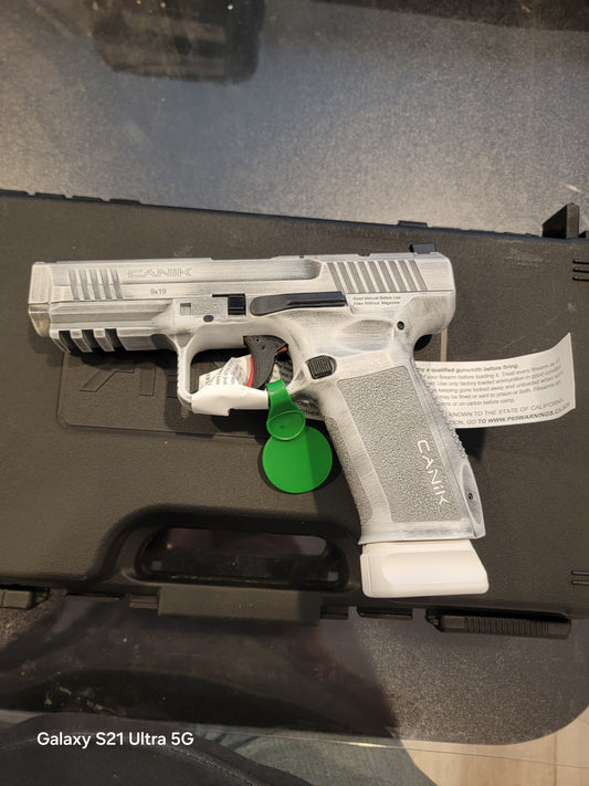 CANIK METE SFT 9MM 18/20RD 4.46" WHITE OPTICS READY