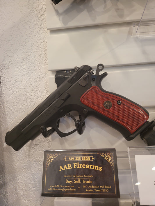 CZ 75 BD 9MM FS 16RD 4.6" BLACK RED GRIP USED